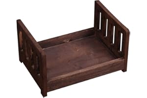 YUOKI99 Neugeborene Fotografie Requisiten,Baby Foto Hintergrund Diy Kleine Holzbett Abnehmbare Bett Studio Krippe Schießen Requisiten Zubehör.