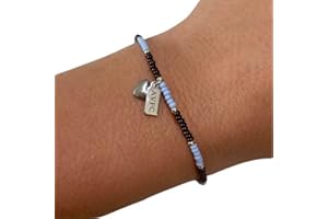 Beadlet AstonVilla Fan Beaded Bracelet With Tag & Heart Charm New girls/women supporter gift (Standard)