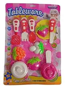 SIZZLER TOYS introduced Pretend Play Kitchen Set House Hold Tableware Set 11 pcs Toys ( Multicolor) Best Gift for Girl Child