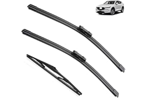 AUTOPIXL Zestaw ostrzy wycieraczek kompatybilny z Mazda CX5 CX-5 CX 5 KF MK2 przednia szyba tylna wycieraczka szyby przedniej 2017 2018 2019 2020 2021 2022 2023 (Color : Front Rear, Size : LHD)