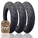 3 x PHIL AND TEDS SPORT Suitable Stroller / Push Chair / Buggy Tyres to fit - 12 1/2" x 1.75 - 2 1/4 (Black) Super Grippy & Fast Rolling + FREE Shipping + FREE Upgraded Skyscape Metal Valve Caps (Worth £3.99)