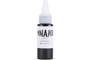 Single Needle Ltd Original Dynamic Black Tattoo Ink - For Tattoo Lining & Shading, 1oz (30ml) Bottle