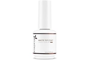 Nicedeco Matte Top Coat Smalto Semipermanente per Unghie in Gel Soak Off UV LED Gel Unghie Kit per Manicure - Durabilità & Facile da usare, 1x15ml