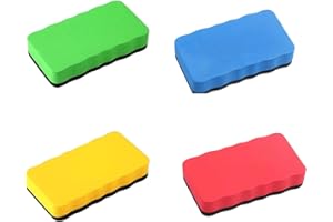 ZZLBZN Magnetic Whiteboard Eraser, 4 Pack Whiteboard Rubber Eraser Whiteboard Erasure Rubber Dry Eraser Chalkboard Dry Erase Erasers Chalkboard Cleaner for Students Kids School Home Office