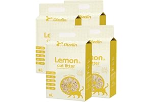 SMELL & SMILE Arena para Gatos deTofu ecológico Vegetal Arena Natural Aglomerante (Lemon-24L)