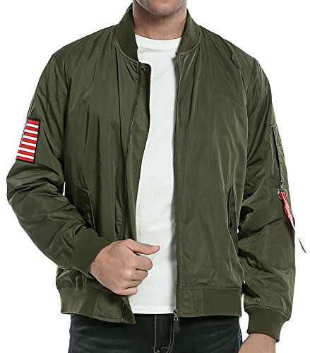 COOFANDY Bomberjacke Herren bergangs Fliegerjacke Zipper Clubwear Hip-Hop Fashion Frhling jacket