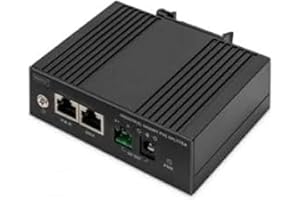 ‎DIGITUS DIGITUS ASSMANN Industrieller Gigabit Ethernet PoE Splitter - 60W - 10/100/1000 Mbps - Hutschienenmontage - schwarz
