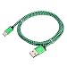 Produktbild Interesting® 1.5M Grünes Nylon geflochtenes Aluminium USB 3.1 Type-C 2A Schnelles Daten- u. Synchronisierungs-Aufladeeinheit Aufladenkabel