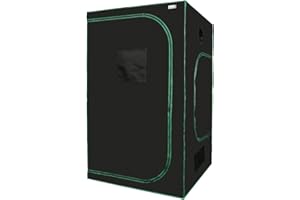 FUKEA Grow Tent 100 X 100 X 180 CM High Reflective Mylar Grow Box With Adjustable Vents Observation Window Removable Floor Tray for Indoor Gardening Hydroponics Plant Growing