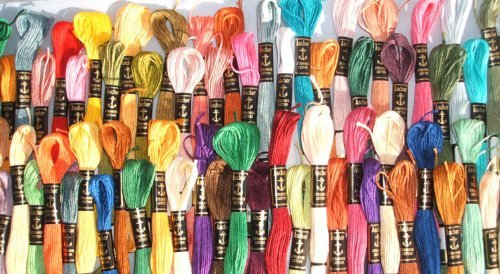 100 Anchor Solid Stitch Sewing Skeins Cotton Embroidery Thread Floss 100 shades by ANCHOR