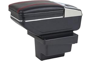 SZSS-CAR Leather Car Center Console Armrest Box For VW Tiguan Auto Armrests Storage Box (Black)