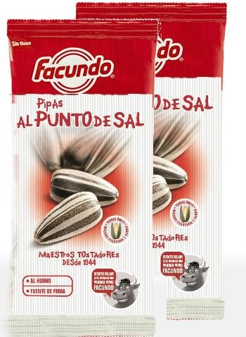 Spanish Lightly salted Sunflower seeds ( Pipas al Punto de Sal ) 2 x 90g