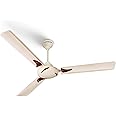 LONGWAY Creta P1 1200 mm/48 inch Ultra High Speed 3 Blade Anti-Dust Decorative Star Rated Ceiling Fan (Ivory, Pack of 1)