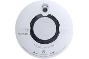 FireAngel ST-630 Alarme Incendie Détecteur de Fumée, Détecteur Incendie pour la Maison, Pile de 10 Ans, Connectable au Réseau sans Fil, NF