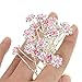 Contever® Elegant 1 Set of 20pcs Wedding Bridal Party Artifical Diamante Rhinestone and Prom Flower Hair Pins Clips Grips Pins Hairpins Bridesmaid Clips - Pink