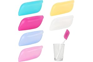 TYEQWT 6 Pcs Silicone Toothbrush Cover, Portable Toothbrush Cover Caps, Anti-Bacterial Silicone Toothbrush Head Cover Case Caps, for Camping, Travel, Business Trip Travel, Bathroom School, Home & Outdoors