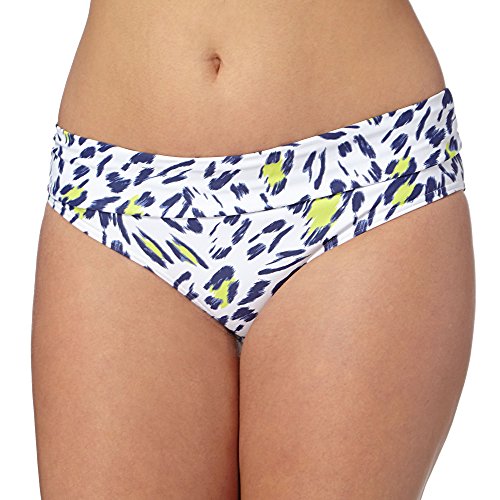 Gorgeous Dd+ Womens White Animal Folded Bikini Bottoms 12