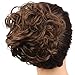 Kissmywig Messy Curly Hair Buns for Women Synthetic Fibre Light Brown