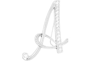 PATIKIL Brev Broscher, initial alfabetet strass metall och kristall med alfabet brosch smycken för damkläder present hatt han