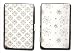 Produktbild Damen Zigarettenetuis DOPPELSET Chrom mit Strass für die langen 100 mm Zigaretten (Kingsize) 16 Stück - DUBAI SET