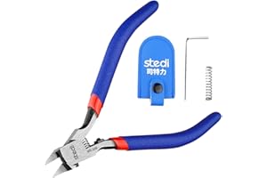 stedi Pince Pour ModèLes RéDuits 12,7 Cm, Avec éTui Ultra-Mince à Un Seul Tranchant Et à Lames, Outils de ModéLisation En Plastique Pour Gundam, RéParation de ModèLes En Plastique Et Fixations, Bleu