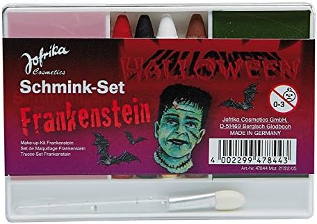 '"Frankenstein Halloween Make Up Kit (4 Colours with Brush – Foundation + Abschminke) Theater Quality