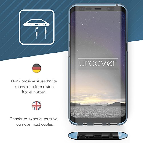 Urcover Funda Galaxy S8 Carcasa Mejorada Samsung Galaxy S8 Cover 360 Grados Carga inal mbrica Qi Case Transparente - Azul reviews Urcover Funda Galaxy S8 Carcasa Mejorada Samsung Galaxy S8 Cover 360 Grados Carga inal mbrica Qi Case Transparente - Azul