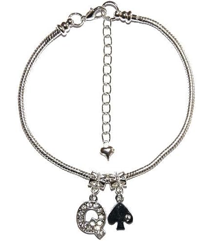 Bracelet Cheville Hotwife Reine De Pique – Or Euro – Chaîne QOS – Style 2