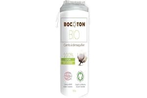Bocoton Classic Organic Makeup Cotton Pads | Soft Cotton Rounds for Makeup Removal & Skin Cleansing, Gentle, Highly Absorbent, Hypoallergenic & Eco-Friendly | 80 Pads