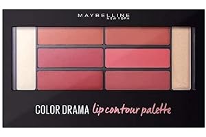 Maybelline New York läpppalett, färgsensationell läppkonturpalett, blusad bombskal, 1-pack (1 x 1 st.)