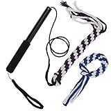 ANG ® Flirt Pole Rope Tug Dog Toy, Braided Cotton Blend Rope Outdoor Interective Toy for Pulling, Chasing, Chewing, Training (S) (Misc.)