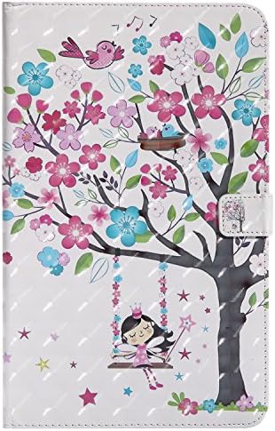 Samsung Galaxy Tab T580 Case , Multi-Function Screen Protector PU Leather , Ultra Slim Lightweight with Stand/Auto Sleep Wake-up Function Ciover Smart Case for Samsung Galaxy Tab T580 Case - safflower + 1X Dust plug &amp; Dustproof cloth