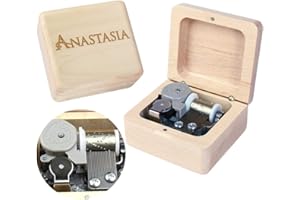 Sinzyo Anastasia-Once Upon a December Caja de Música de Madera Vintage Navidad San Valentín Cumpleaños Regalo (Caja de Madera de Arce)