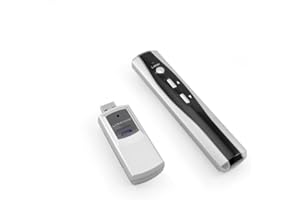 Incutex *Neu* RF – OHNE Zielen Wireless Presenter, Multifunktions-Laserpointer, Laserpointer, für PowerPoint, USB-Anschluß, schwarz Silber, Black Silver