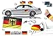 Produktbild TK Gruppe Timo Klingler XXL Auto Fanartikel Deutschland Set Autoflagge Autofahne, Fahne Flagge 60x90 mit Adler, 1x Magnetfolie, 2X Spiegelflagge, 1x Trillerpfeife, 1x Schweißarmband