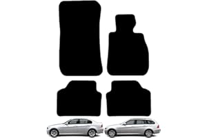 Carsio Carpet Car Mats For BMW 3 Series E90 E91 4 Piece Set Tailored Fit Floor Mat Complete Accessory Black Custom Fitted - All Weather, Anti-Slip Backing & Black Trim