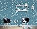 Produktbild qingci Tapete Für Wände In Der Rolle Seagull Bird Blue Tapete Feature Wall Paper10*53cm
