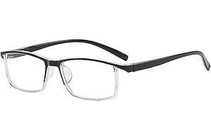 Suertree Myopia Brillen Leichte Kurzsichtigkeit Brille Mode Distanz Brille für Damen Herren Schwarz und Transparent