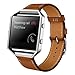 Produktbild walshk Armbanduhr Band Wrist Strap für Fitbit Blaze Smart Watch BK Luxus Leder, damen Mädchen Herren Jungen, braun
