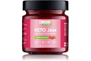 BE KETO BeKeto Keto Mermelada – Super Frambuesa 200g Mermelada apta para Keto baja en carbohidratos, vegana, sin gluten, natural y completamente libre de azúcar.