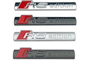 RICHARD'SJDM 2Pcs RS Edition Emblem for Audi RS Badge for A4 A5 A6 S4 S5 S6 S Line RS4 RS6 RS7 RS Edition Decal (2Pcs Gloss Black)