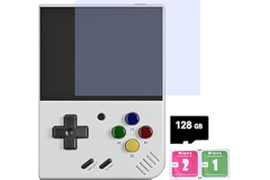WUGU Miyoo Mini Plus Handheld Game Console, 3.5-Inch Retro Emulator Console Built-In 11000 Games, Support Wi-Fi Battle, Open-Source Emulators, Cortex-A7 Processor(128G White)