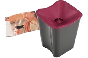 Koala Escupidera de Cata 2 en 1 con Función de Cubitera – 2,5 L, para 1-2 Botellas – Apilable, Reutilizable – Ideal para Eventos, Vino y Hostelería - Color Negro y Burdeos