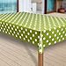 Produktbild laro Wachstuch-Tischdecke Abwaschbar Garten-Tischdecke Wachstischdecke PVC Plastik-Tischdecken Outdoor Eckig Meterware Wetterfest Wasserabweisend Abwischbar G07, Größe:100x160 cm, Muster:Punkte grün