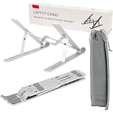 Ayarlanabilir Metal Laptop ve Tablet Standı (10-15.6 İn&ccedil;), Kaymaz Tabanlı Ergonomik Masa&uuml;st&uuml; Bilgisayar Y&uuml;kseltici