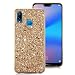Produktbild Glitzer Hülle für Huawei P20 Lite, Huawei P20 Lite Handyhülle, Luxus Kristall Strass Glitzer Hart PC + Silikon Bumper Stoßfest Matt Case Schutzhülle für Huawei P20 Lite (5.84") Gold
