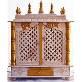 Jodhpur Handicrafts Wood and MDF Home Temple (60x30x75 cm, White)