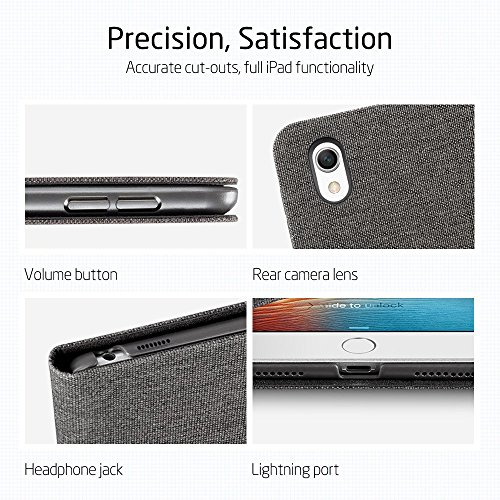 iPad Pro 10.5 Hülle, ESR® Auto aufwachen / Schlaf Funktion und Einstellbarem Blickwinkel Funktion Schutzhülle für iPad Pro 10.5 (Grau) - 5