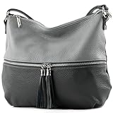Außenmaße der Tasche ca.: Länge 30 cm (am Boden gemessen) 27 cm (am Oberrand gemessen) x Breite 10 cm x Höhe 23 cm | Gurtlänge verstellbar von ca.: 64 - 123 cm | Gewicht ca.: 460 g | modamoda de ist eine eingetragene Marke.