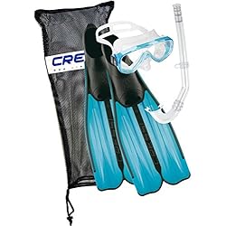 Cressi Rondinella Bag Set - Juego de snorkel, color turquesa
